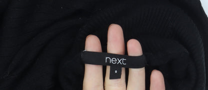 Next Women's Black High Neck Sheath Dress Size 8