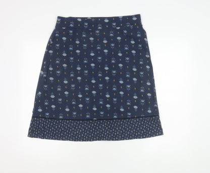 Mantaray Women's Blue Floral A-Line Skirt Size 14