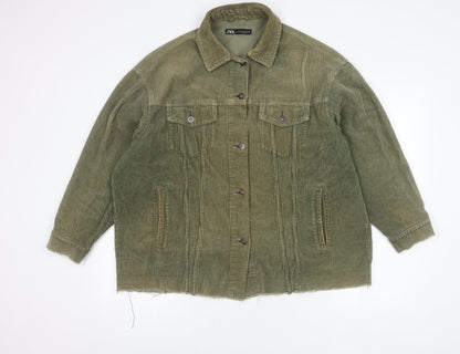 Womens UK Size 14 Zara Green Basic Jacket
