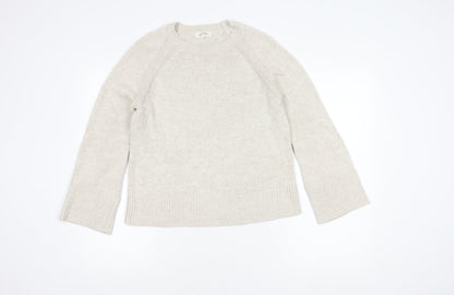 Womens UK Size 10 Fat Face Ivory Pullover Jumper