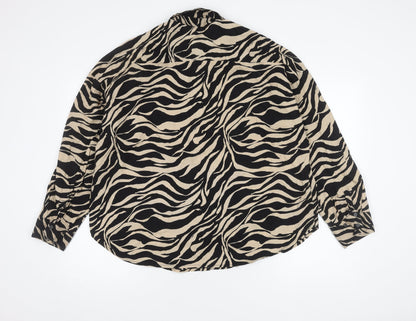 Womens UK Size XL VERO MODA Black Basic Button-Up