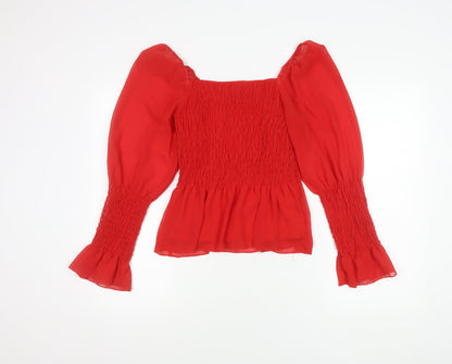 Quiz Women's Red Long Sleeve Top Size 12