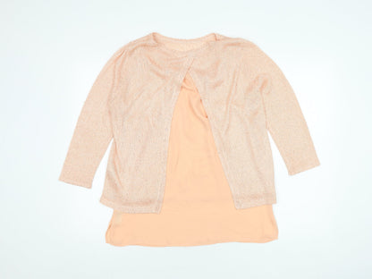 Womens UK Size 14 Monsoon Peach Basic Blouse