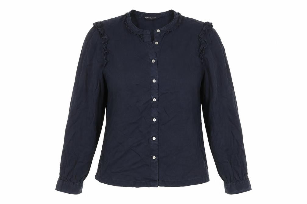 Womens UK Size 10 Marks and Spencer Blue Basic Button-Up