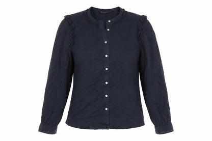 Womens UK Size 10 Marks and Spencer Blue Basic Button-Up