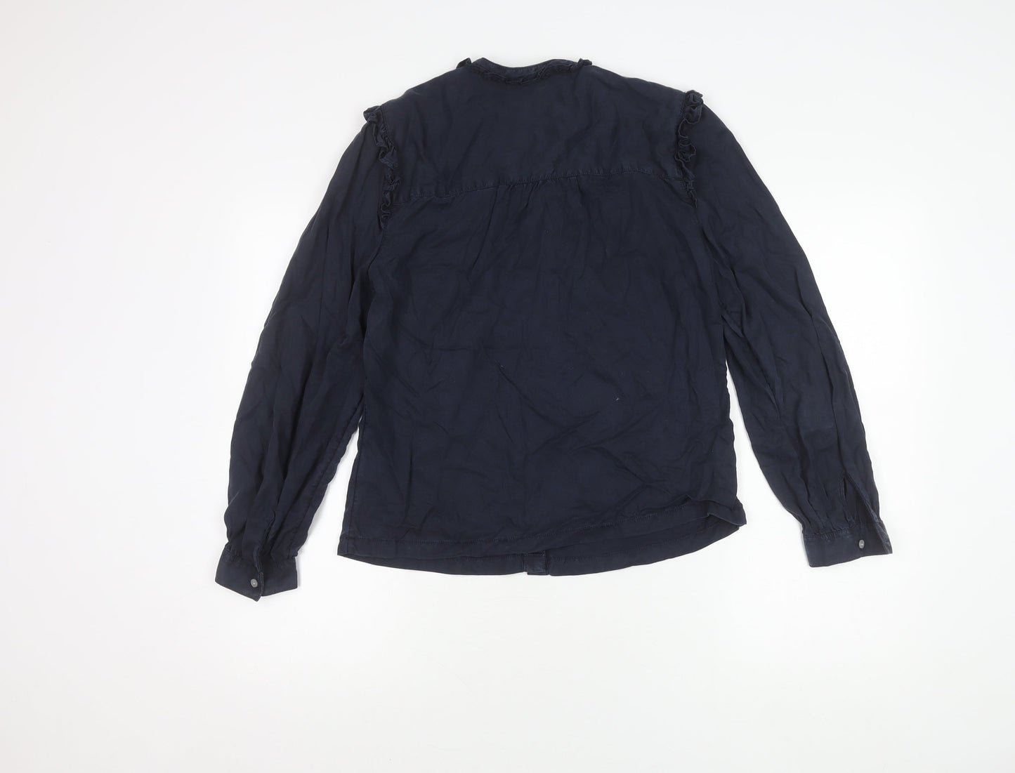 Womens UK Size 10 Marks and Spencer Blue Basic Button-Up