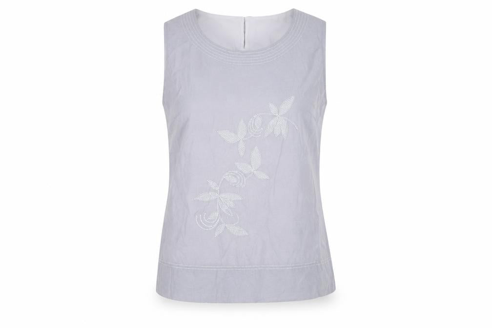 Womens UK Size 10 Jacques Vert Grey Basic Blouse