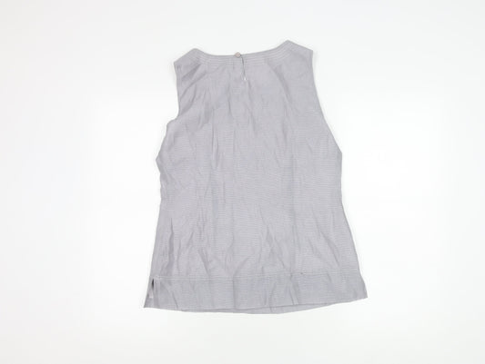 Jacques Vert Women's Grey Sleeveless Blouse Size 10