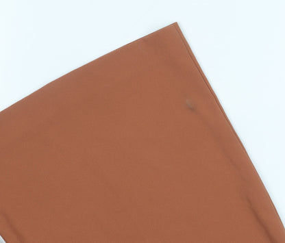 Zara Women Brown Jumpsuit XS Wide-Leg Sweetheart