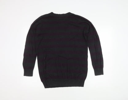 Gap Men's Multicoloured Striped V-Neck Jumper S