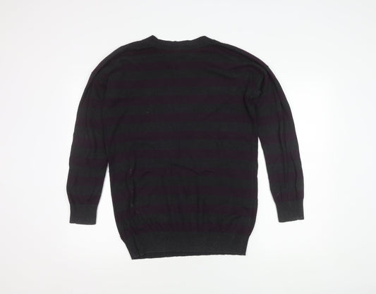 Gap Men's Multicoloured Striped V-Neck Jumper S