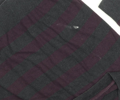 Gap Men's Multicoloured Striped V-Neck Jumper S