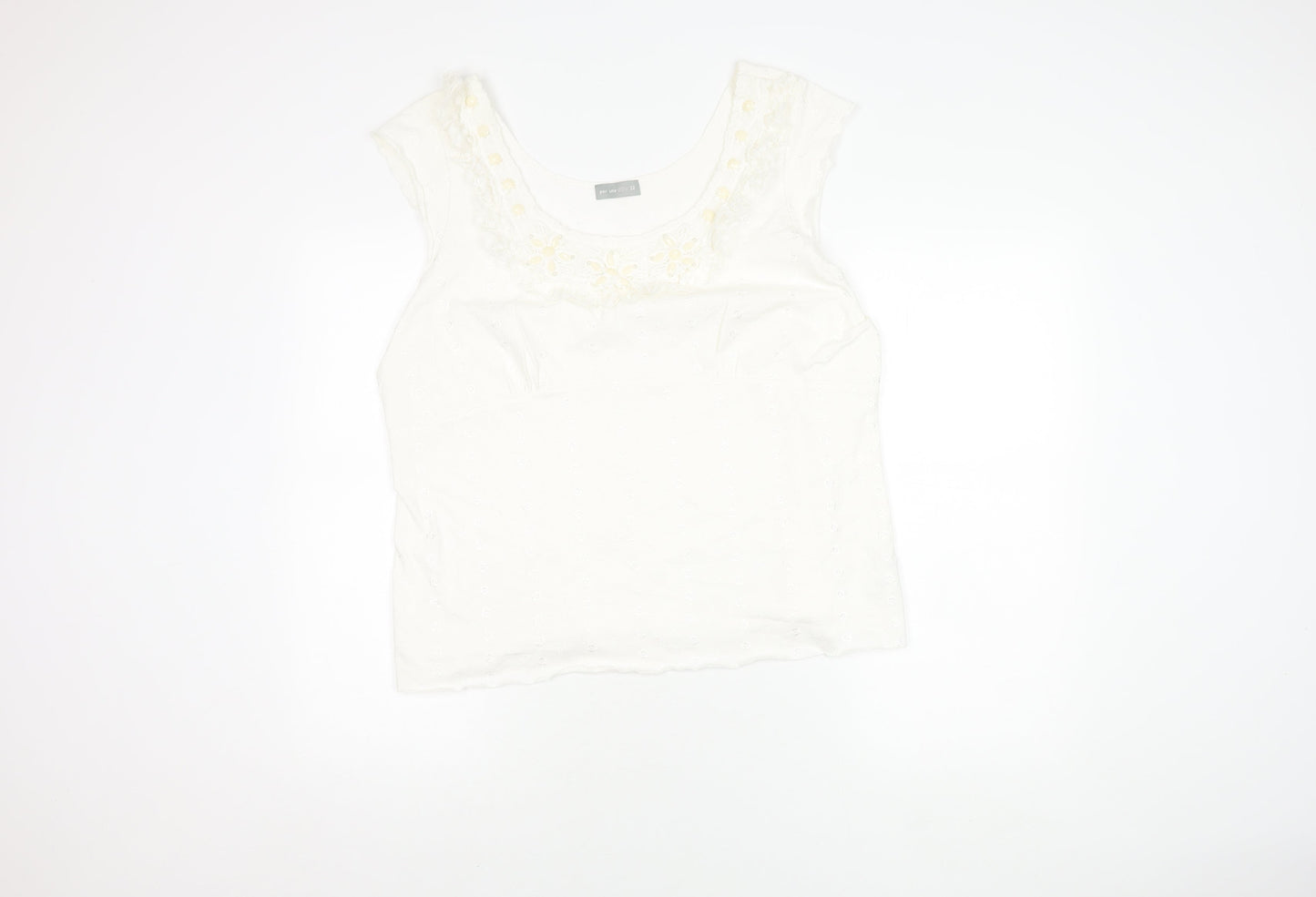 Womens UK Size 22 Marks and Spencer White Basic Tank
