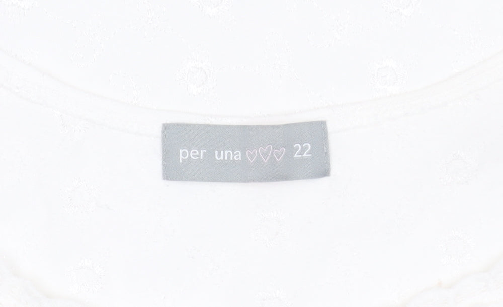 Womens UK Size 22 Marks and Spencer White Basic Tank