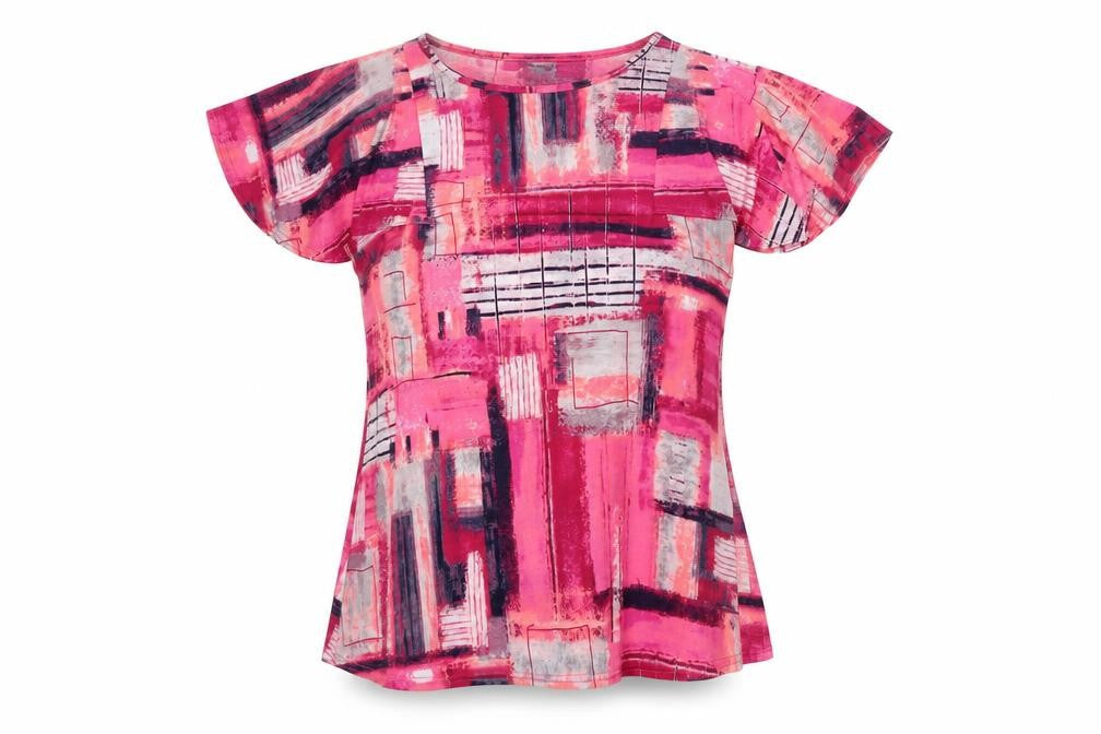 Womens UK Size 14 BASSINI Pink Basic Blouse
