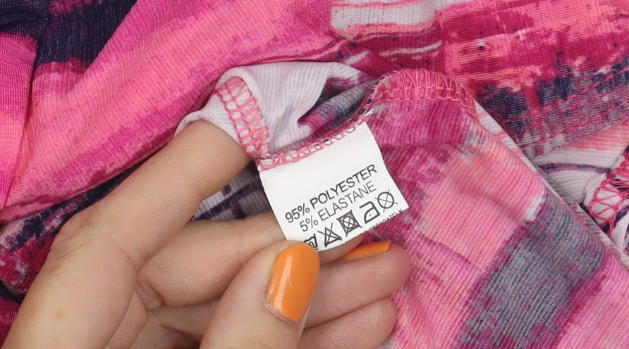 Womens UK Size 14 BASSINI Pink Basic Blouse