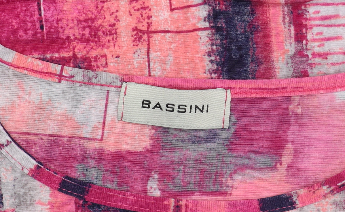 Womens UK Size 14 BASSINI Pink Basic Blouse