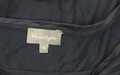 Womens UK Size 14 Phase Eight Blue Basic Blouse