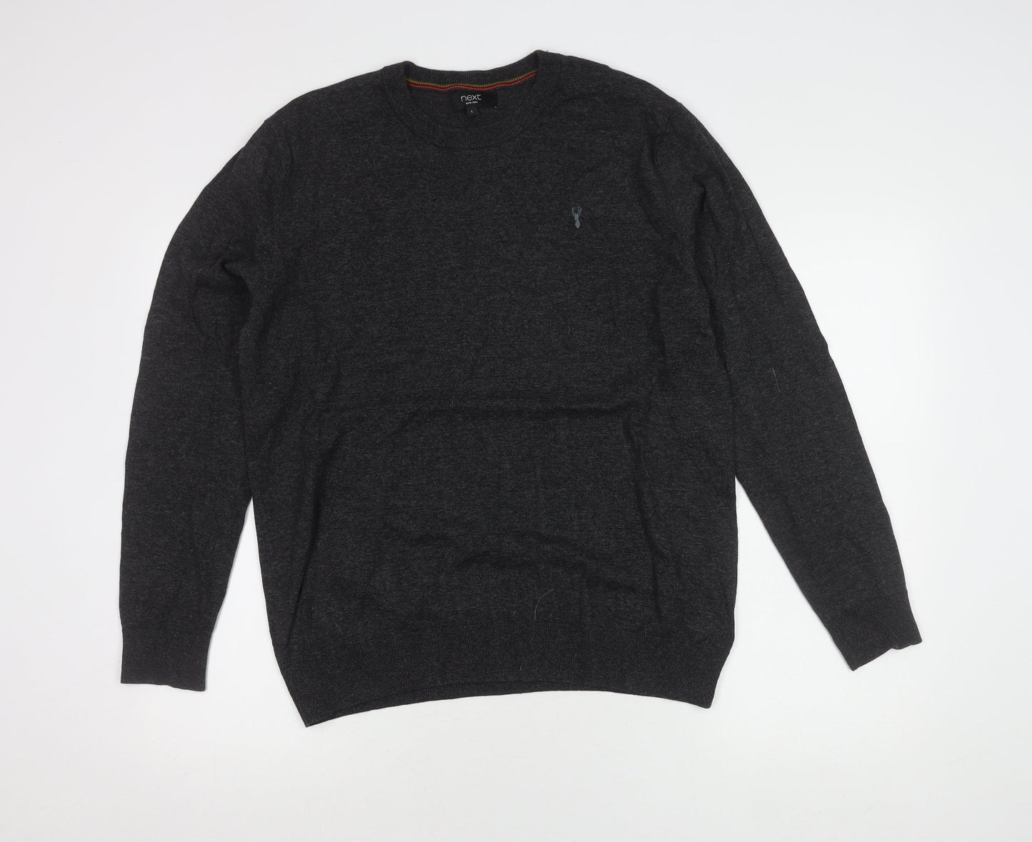 Next Men's L Grey Cotton Pullover Jumper