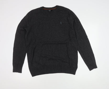 Next Men's L Grey Cotton Pullover Jumper