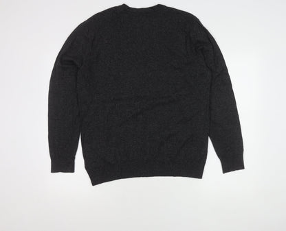 Next Men's L Grey Cotton Pullover Jumper