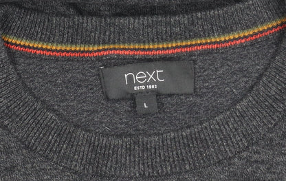 Next Men's L Grey Cotton Pullover Jumper