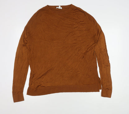 H&M Men's Brown Pullover Jumper, L, Crew Neck