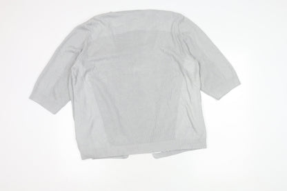 Womens UK Size 22 Marks and Spencer Silver Cardigan Jumper