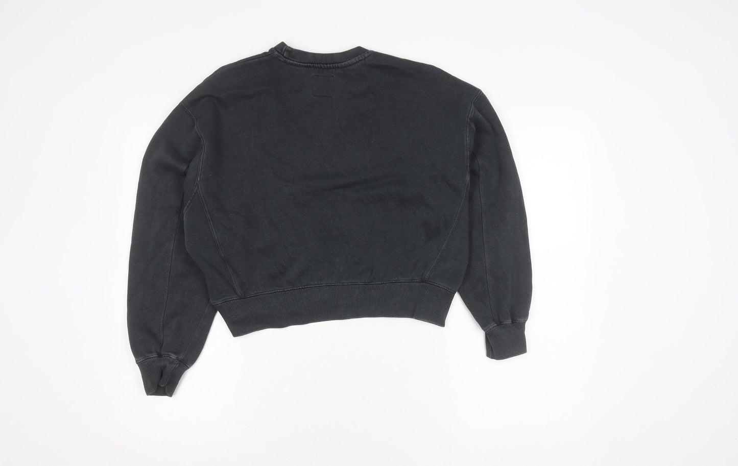 Zara Girls Black Sweatshirt 13-14 Years Cozy Crew Neck