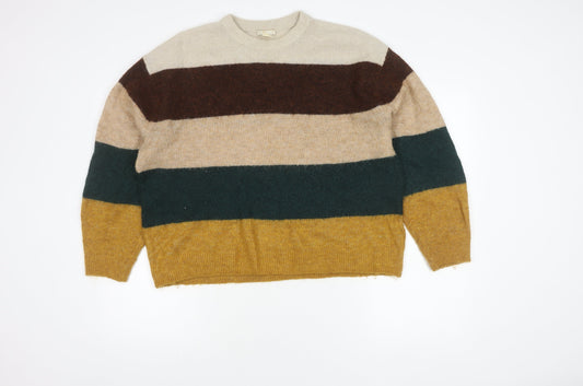 H&M Men's Multicoloured XS Pullover Jumper - Striped
