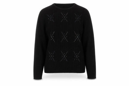 Womens UK Size L Jan Eva Black Pullover Jumper