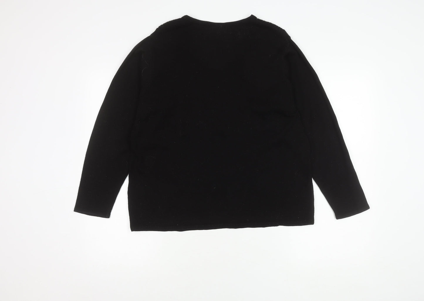 Womens UK Size L Jan Eva Black Pullover Jumper