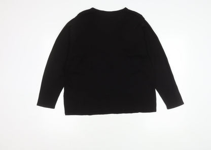 Womens UK Size L Jan Eva Black Pullover Jumper