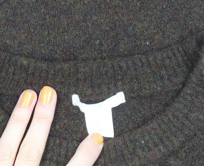 H&M Men's Brown Cable-Knit Pullover - Size M