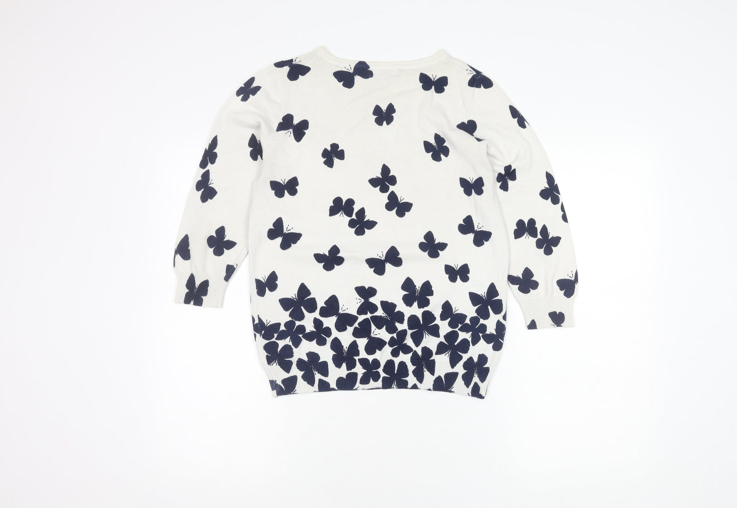 Womens UK Size 12 Debenhams White Pullover Jumper