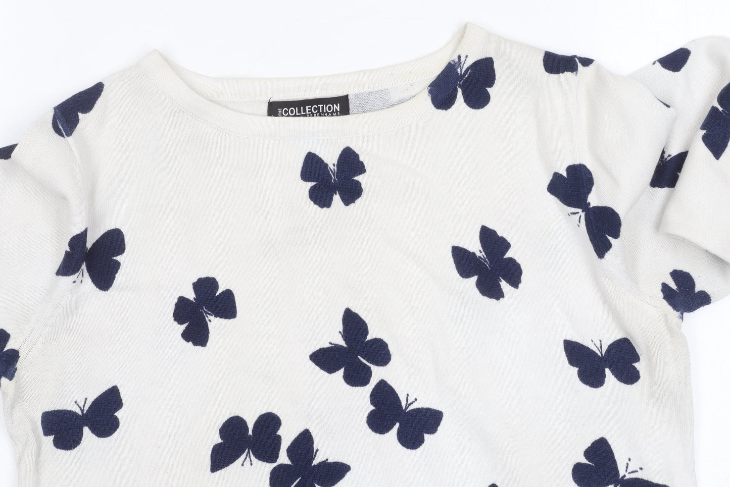 Womens UK Size 12 Debenhams White Pullover Jumper