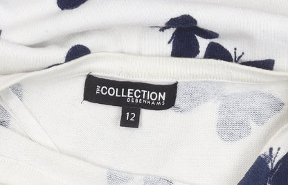 Womens UK Size 12 Debenhams White Pullover Jumper
