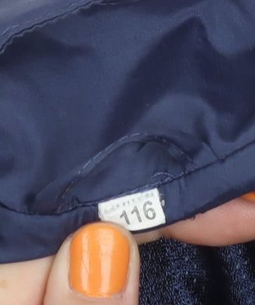 Tango Boys Blue Hooded Jacket 5-6 Years, Polyester