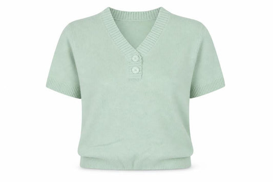 Womens UK Size M Damart Green Basic Button-Up