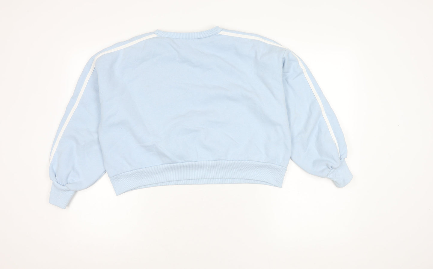 Boohoo Women's Blue Crew Neck Logo Sweatshirt, M