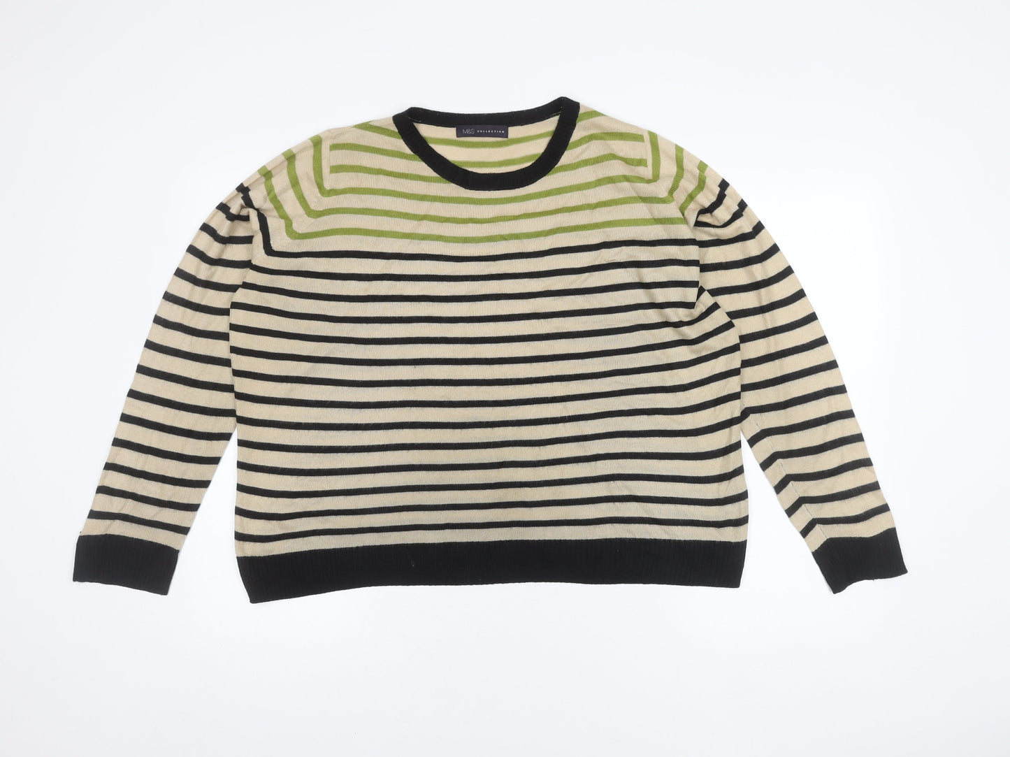 Womens UK Size 14 Marks and Spencer Green Pullover Jumper