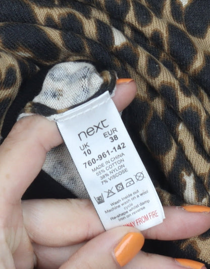 Next Women's Brown Animal Print Dress Size 10