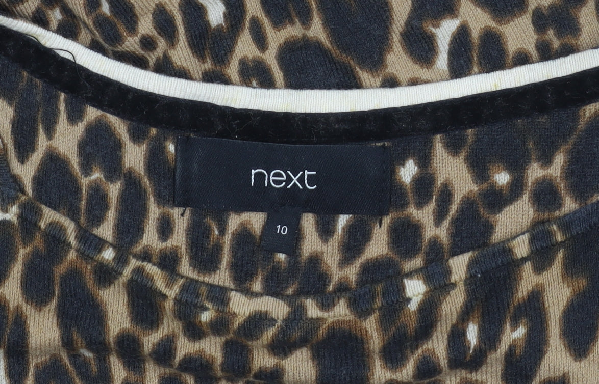 Next Women's Brown Animal Print Dress Size 10