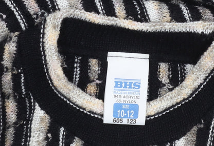 Womens UK Size 10 BHS Black Pullover Jumper