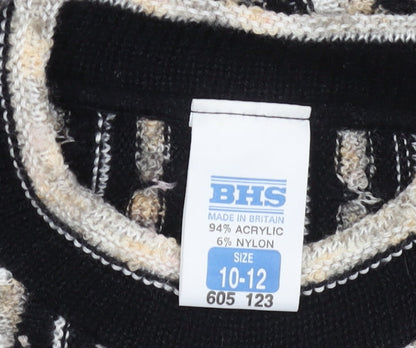 Womens UK Size 10 BHS Black Pullover Jumper