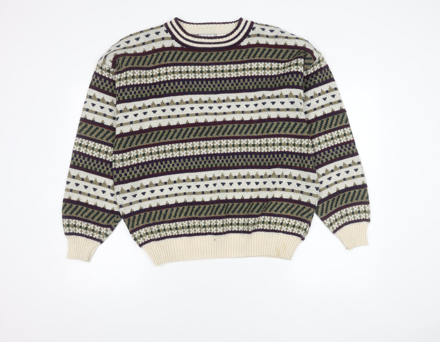 The Men's Store Fair Isle Pullover M Multicoloured