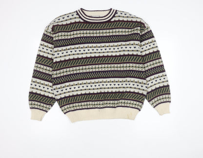 The Men's Store Fair Isle Pullover M Multicoloured