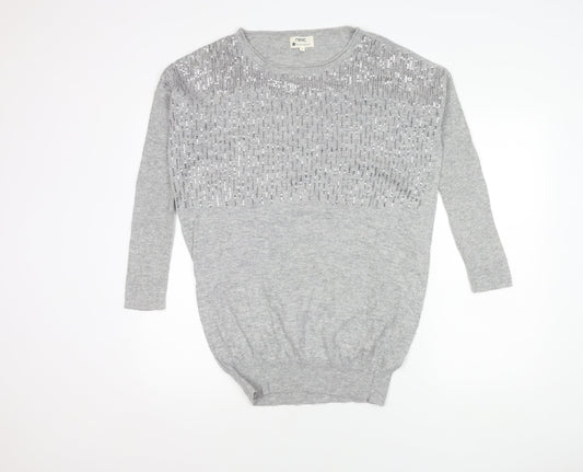 Womens UK Size 10 NEXT Grey Pullover Jumper