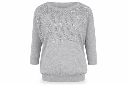 Womens UK Size 10 NEXT Grey Pullover Jumper