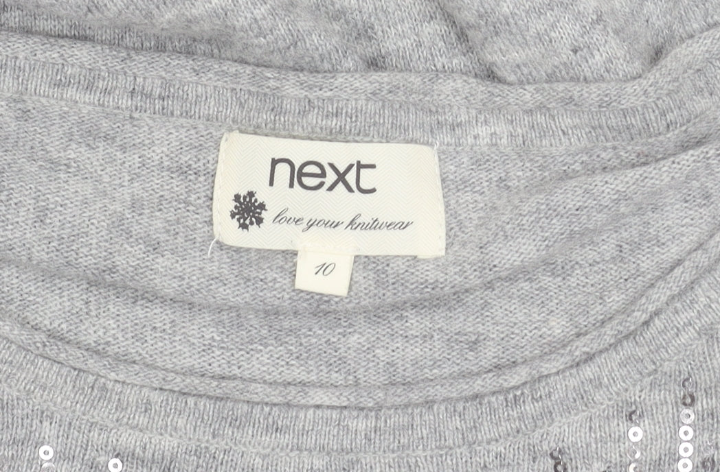 Womens UK Size 10 NEXT Grey Pullover Jumper
